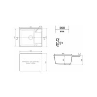 Мойка ULGRAN Quartz Prima 605-05