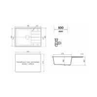 Мойка ULGRAN Quartz Prima 700-03