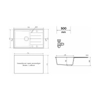 Мойка ULGRAN Quartz Prima 780-04