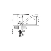 Смеситель для кухни AV Engineering Lt D35 AVLAW4-B589-636