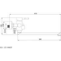 Смеситель для ванны РМС 35 SUS125-006EP