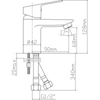 Смеситель для раковины LATUNO L10301, EAN 1600000797468