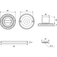 Накладка фиксатор Palladium D AB BK УТ-00000247