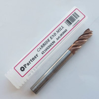 Фреза концевая твердосплавная по нержавеющей стали Серия 303 (6х16х50 мм; 4-х перая; TiAlSIN; 38/41 градусов) Partner 303060