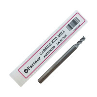 Фреза концевая твердосплавная по цветному металлу (3х8х50 мм; 3-х перая; хв-к 4 мм) Partner 307030