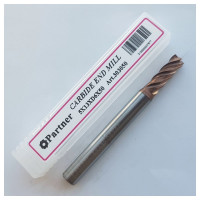 Фреза концевая твердосплавная по нержавеющей стали Серия 303 (5х13х50 мм; 4-х перая; TiAlSIN; 38/41 градусов) Partner 303050