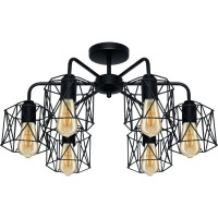 Потолочный светильник ЭЛЕТЕХ Стелла 161 черн.муар НПБ 01-6x60-142 Е27 ИУ 1005404668