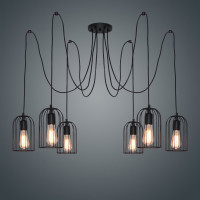 Подвесной светильник ЭЛЕТЕХ Танго 161 черн.муар НСБ 01-6x60 -104 Е27 [ИМ] 1005405019