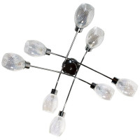 Потолочный светильник ЭЛЕТЕХ 11267-3/8 хром (Плафон 8826) НПБ 01-8x40-110 Е14 ИУ 1005404853