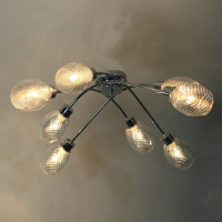 Потолочный светильник ЭЛЕТЕХ 11267-3/8 хром (Плафон 8826) НПБ 01-8x40-110 Е14 ИУ 1005404853