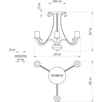 Потолочный светильник ЭЛЕТЕХ Классик 131 белый муар НПБ 01-3x60-201 Е27 ИУ 1005404787