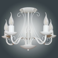 Потолочный светильник ЭЛЕТЕХ Классик 151 белый муар НПБ 01-5x60-141 Е27 ИУ 1005404788