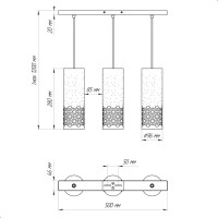 Подвесной светильник ЭЛЕТЕХ Касабланка 231 белый муар НСБ 01-3x60-162 Е27 ИУ 1005404802
