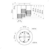 Потолочный светильник ЭЛЕТЕХ Касабланка 151 белый муар НПБ 01-5x60-157 Е27 ИУ 1005404803