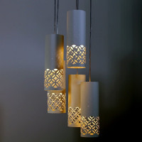 Подвесной светильник ЭЛЕТЕХ Касабланка 251 белый муар НСБ 01-5x60-135 Е27 ИУ 1005404830