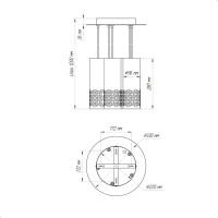 Подвесной светильник ЭЛЕТЕХ Касабланка 251 белый муар НСБ 01-5x60-135 Е27 ИУ 1005404830