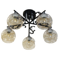 Потолочный светильник ЭЛЕТЕХ 11277В-2/5 черн.хром (Плафон 8425) НПБ 01-5x60-148 Е27 ИУ 1005404864