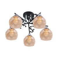 Потолочный светильник ЭЛЕТЕХ 11277В-2/5 черн.хром (Плафон 8425) НПБ 01-5x60-148 Е27 ИУ 1005404864