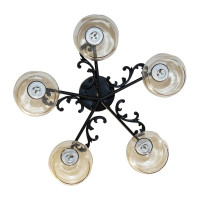 Потолочный светильник ЭЛЕТЕХ 11277В-2/5 черн.хром (Плафон 8425) НПБ 01-5x60-148 Е27 ИУ 1005404864