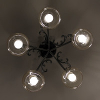 Потолочный светильник ЭЛЕТЕХ 11277В-2/5 черн.хром (Плафон 8425) НПБ 01-5x60-148 Е27 ИУ 1005404864