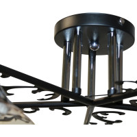 Потолочный светильник ЭЛЕТЕХ 11277В-2/5 черн.хром (Плафон 8425) НПБ 01-5x60-148 Е27 ИУ 1005404864