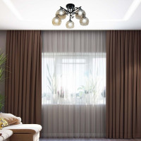 Потолочный светильник ЭЛЕТЕХ 11277В-2/5 черн.хром (Плафон 8425) НПБ 01-5x60-148 Е27 ИУ 1005404864