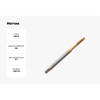 Метчик Partner M4х0.7 HSSE, DIN371, прямая канавка со спиральной подточкой, Н6, TiN 316040