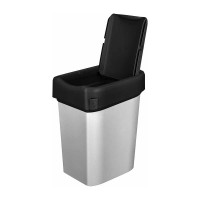 Контейнер для мусора Бытпласт "METAL BIN" 25 л, черный 434261313