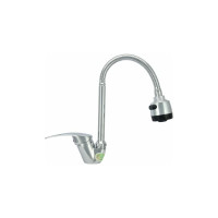 Смеситель для мойки Juguni "Luxe" одноручный, с гибкой подводкой 0402.969С