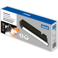 Линейный светодиодный трековый светильник-прожектор Uniel ULB-M80-12W/4000K/35 BLACK UL-00008746