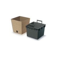 Кашпо Prosperplast DFS300W4665W FURU SQUARE LOW ECO WOOD 29.5х29.5х29 см, коричневое 067397