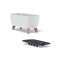 Кашпо на ножках Prosperplast DGCL400 S449 GRACIA CASE 390х195х187 мм, белое 067341