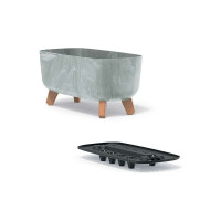 Кашпо на ножках Prosperplast DGCL400E 422U GRACIA CASE BETON EFFECT 390х195х187 мм, бетон 067373