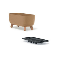 Кашпо на ножках Prosperplast DGCL400W4665W GRACIA CASE ECO WOOD 390х195х187 мм, коричневое 067358