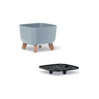 Кашпо на ножках Prosperplast DGQL240 443U GRACIA SQUARE 240х240х187 мм, светло-серое 067335