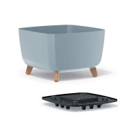 Кашпо на ножках Prosperplast DGQL400 443U GRACIA SQUARE 39х39х27 см, светло-серое 067339
