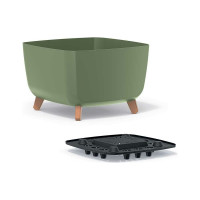 Кашпо на ножках Prosperplast DGQL400 5615C GRACIA SQUARE 39х39х27 см, зеленое 067338