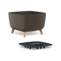 Кашпо на ножках Prosperplast DGQL400W4625W GRACIA SQUARE ECO WOOD 39х39х27 см, кофе 067355
