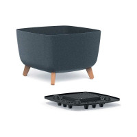 Кашпо на ножках Prosperplast DGQL400WS433W GRACIA SQUARE ECO WOOD 39х39х27 см, антрац 057356 067356