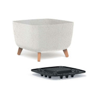 Кашпо на ножках Prosperplast DGQL400WS449W GRACIA SQUARE ECO WOOD 39х39х27 см, белое 067353