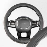 Оплетка SKYWAY Crystal-1 M черная экокожа/фиолетовые стразы S01102485