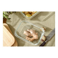 Контейнер для запекания и хранения Smart Solutions с крышкой из бамбука, 370 мл LBA370RC