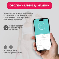 Умные электронные весы Halsa Bluetooth белые HSL-H-221W
