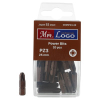 Бита PZ3, 25 мм, сталь - S2, 20 шт Mr. Logo C025PZ3-20