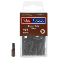 Бита T27, 25 мм, сталь - S2, 20 шт Mr. Logo C025T27-20