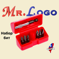 Набор насадок-бит CR-V 7 предметов (red) Mr. Logo SD-801B-AJ