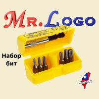 Набор насадок-бит CR-V 7 предметов (yellow) Mr. Logo SD-801B-AT