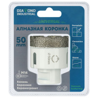 Коронка алмазная по керамограниту 50 мм, M14 на УШМ Diamond Industrial DIDKVP50M14