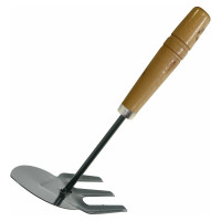 Рыхлитель с деревянной ручкой МУЛЬТИДОМ Тяпка-вилка J83-21