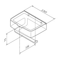 Держатель для туалетной бумаги AM.PM Inspire 2.0 с коробкой, черный A50A341522